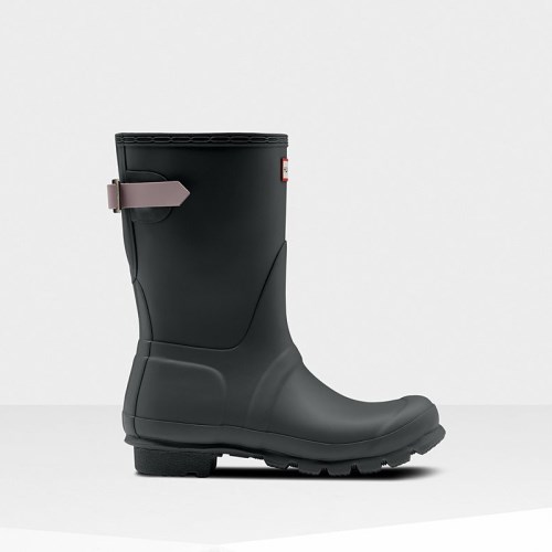 Hunter Original Back Adjustable Short Rain Boots For Womens - NZ D8265